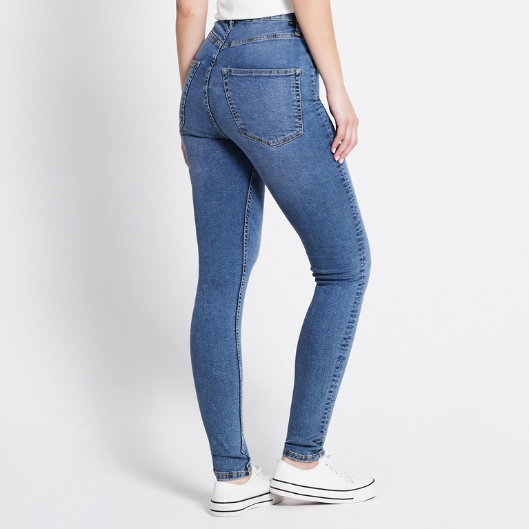 High waist skinny jeans "Snake" Blue Used